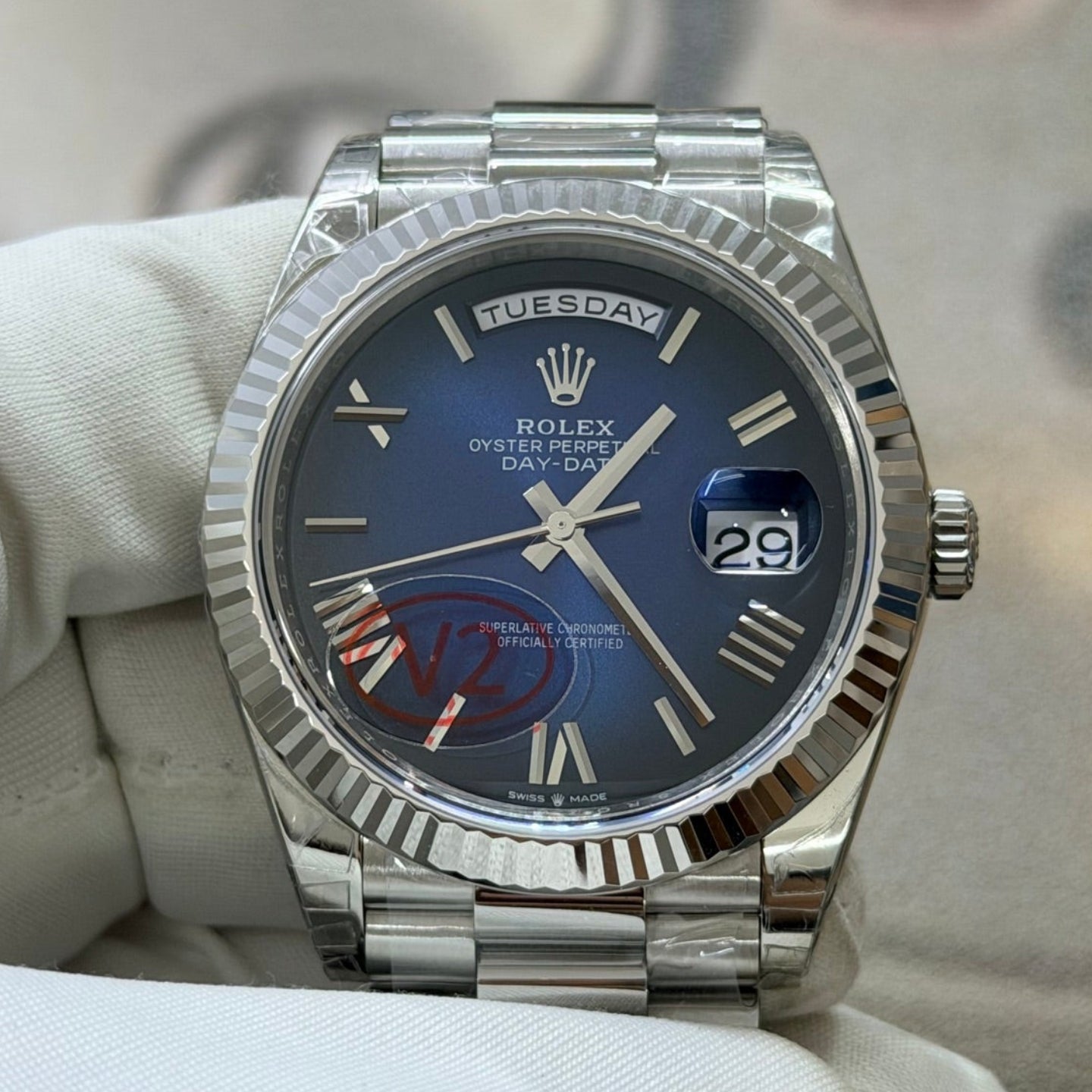 Rolex Day-Date 40 Blue Ombré Dial Luxury Watch