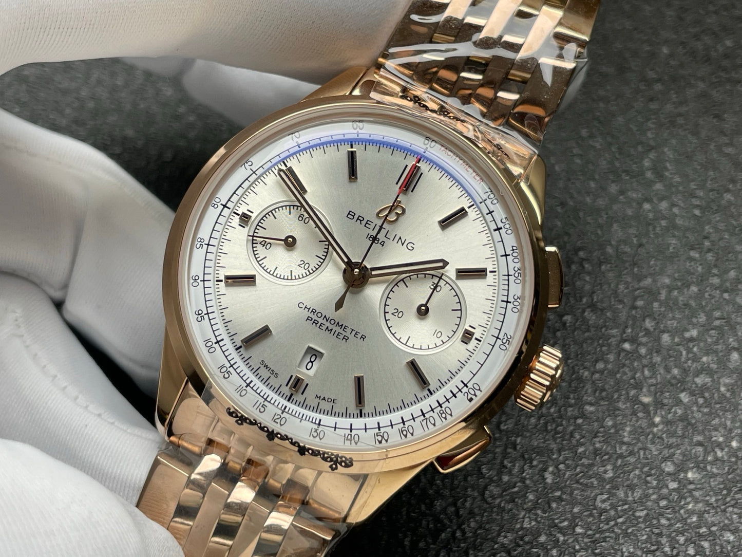 Breitling Premier B01 Chronograph 42 18k Red Gold Luxury Watch