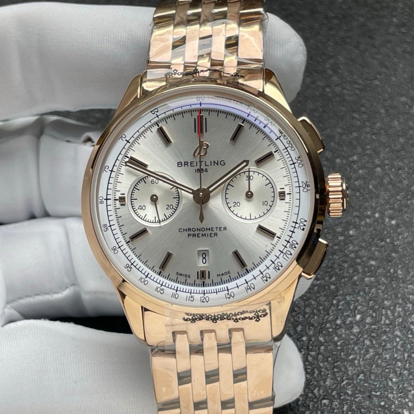 Breitling Premier B01 Chronograph 42 18k Red Gold Luxury Watch