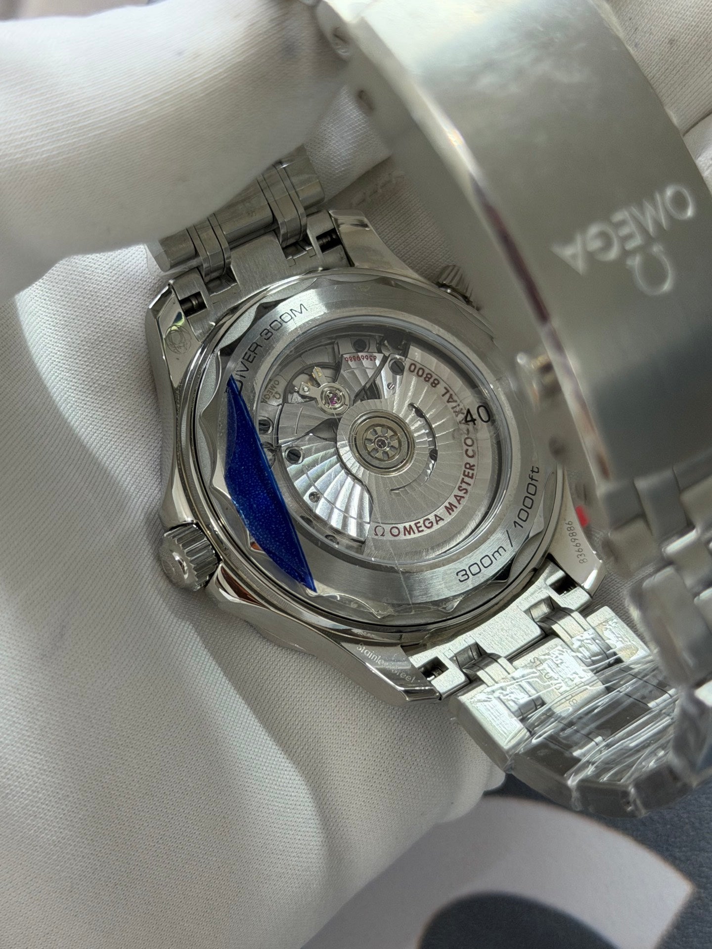 Omega Seamaster Diver 300M White Ceramic Wave Dial Luxury Watch