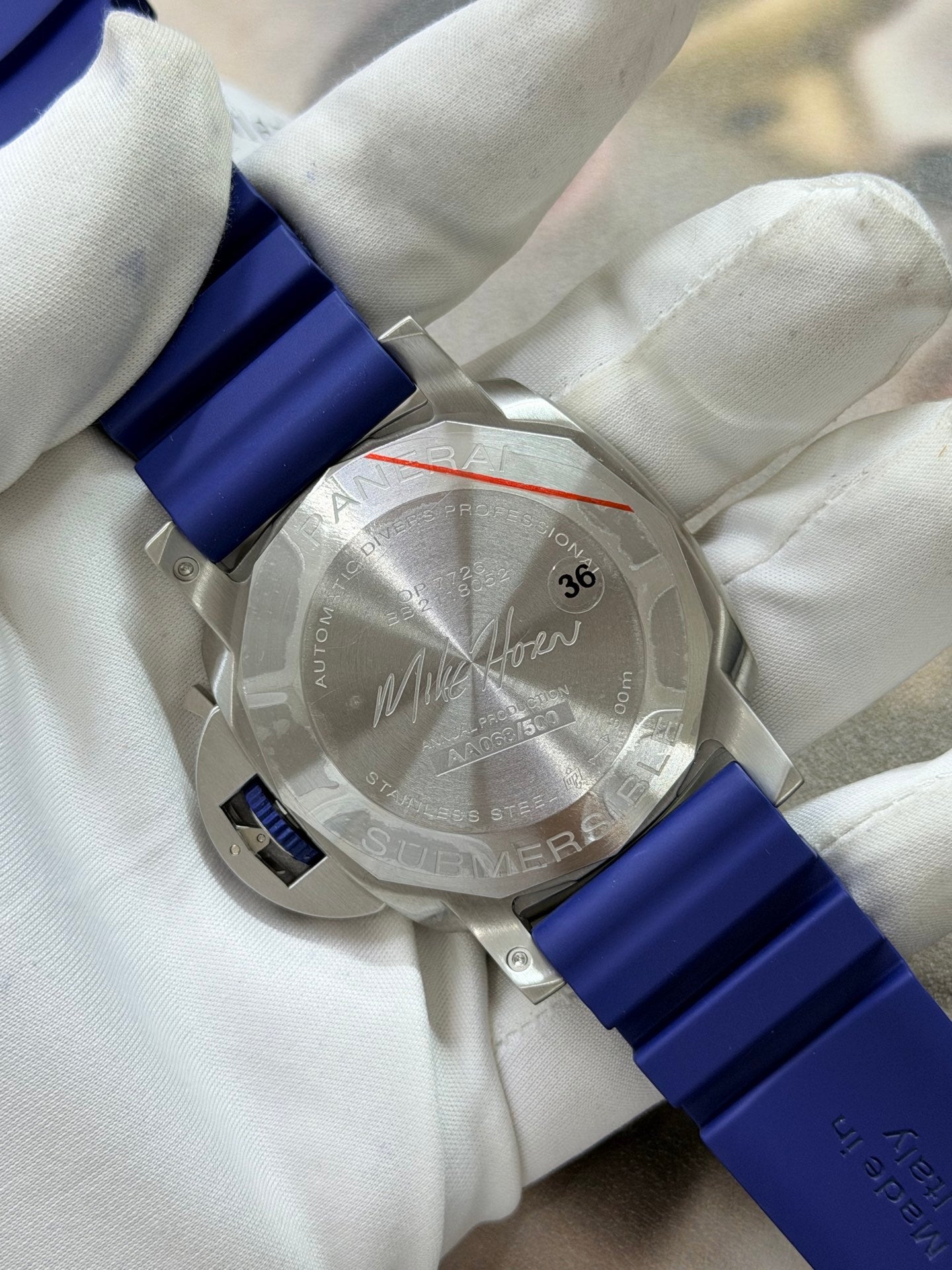 Panerai Submersible QuarantaQuattro Mike Horn Edition PAM01676 Blue Dial Watch
