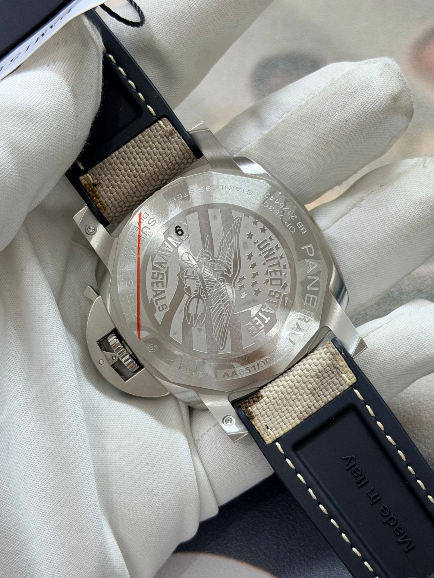 Panerai Submersible QuarantaQuattro Navy SEALs PAM01518 Camo Strap Watch