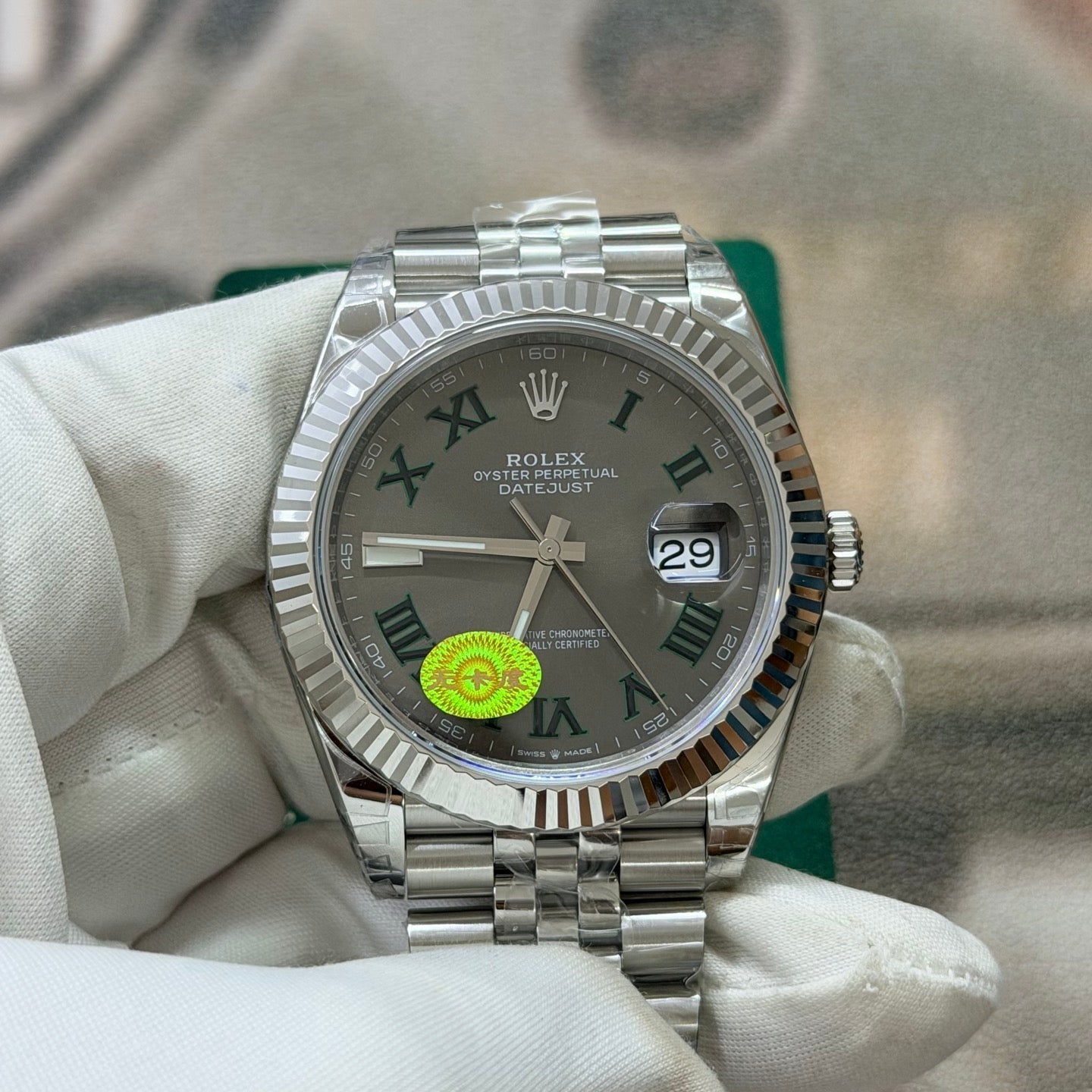 Rolex Datejust 41 Wimbledon Slate Grey Dial Luxury Watch