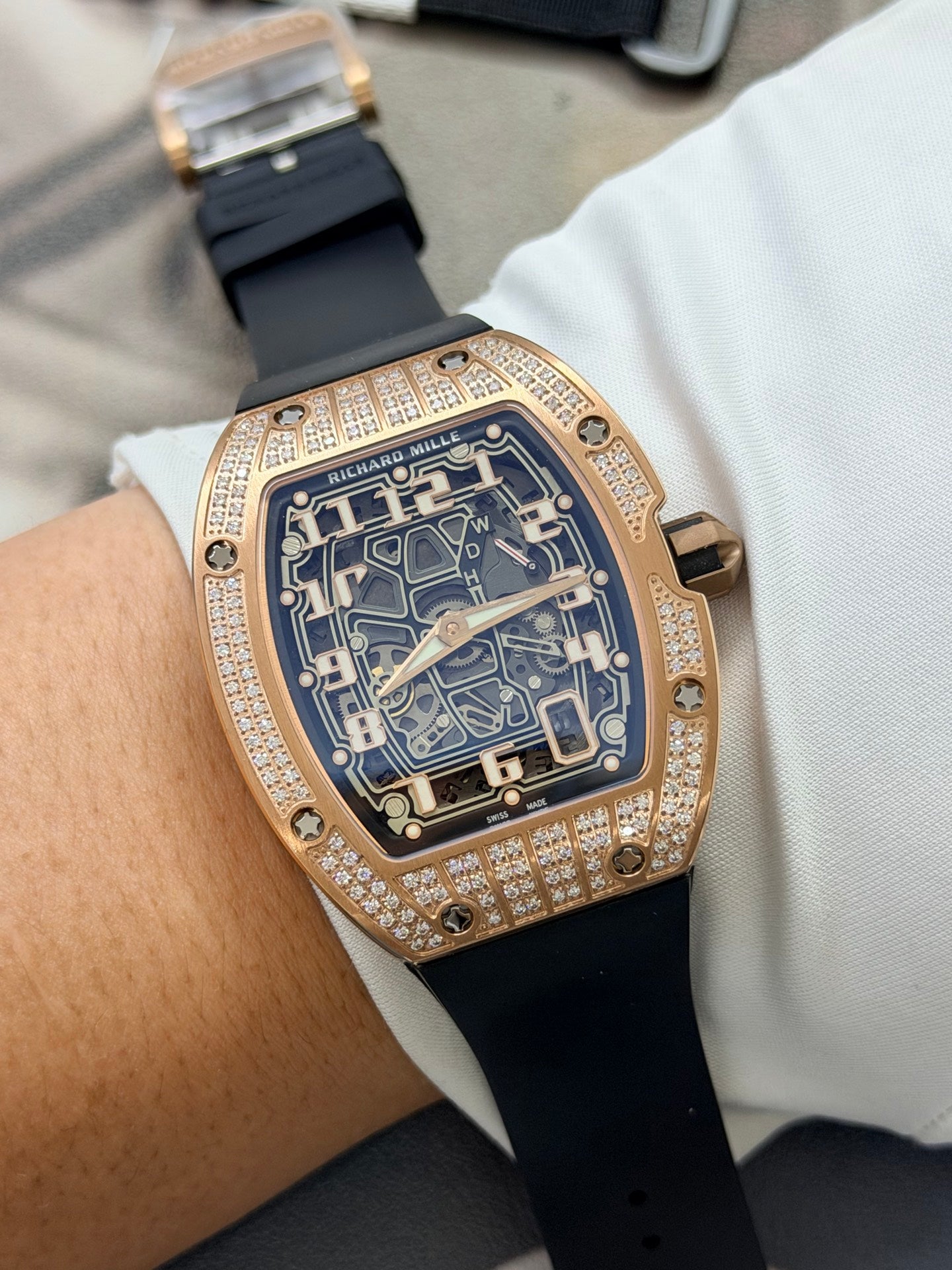 Richard Mille RM67-01 Rose Gold Diamond Skeleton Luxury Watch