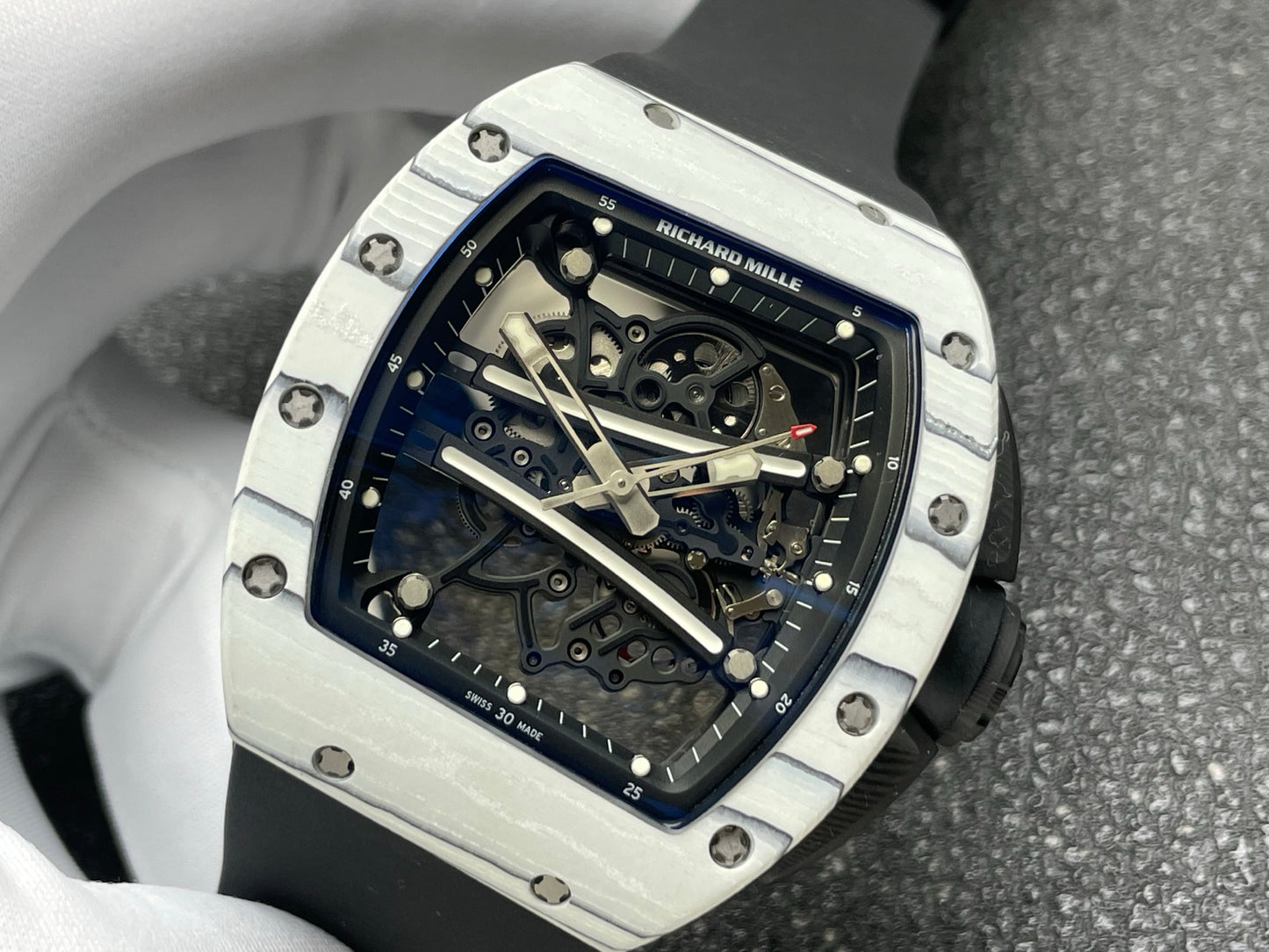 Richard Mille RM 61-01 Yohan Blake White NTPT Carbon Luxury Watch
