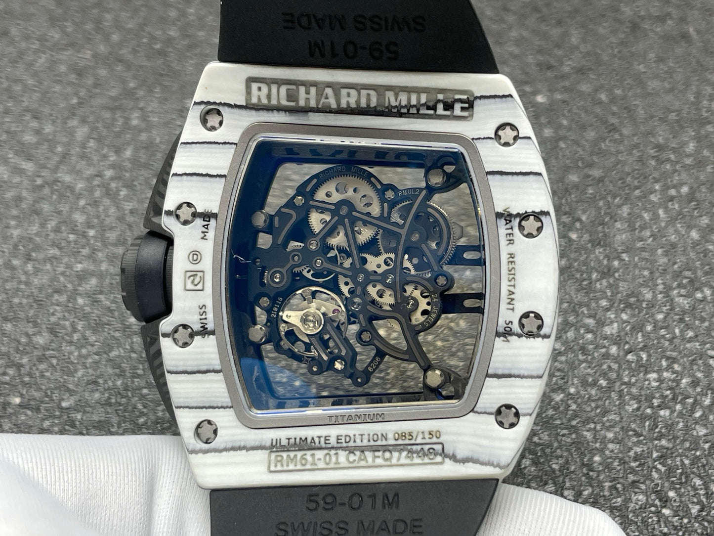 Richard Mille RM 61-01 Yohan Blake White NTPT Carbon Luxury Watch