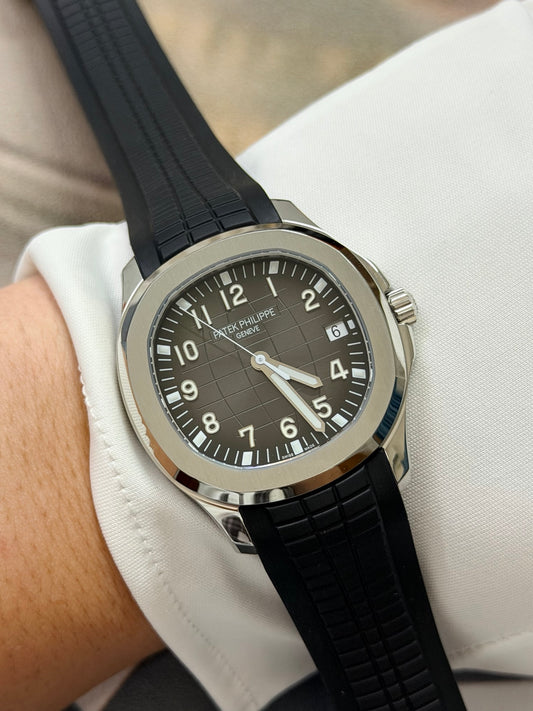 Patek Philippe Aquanaut Brown Embossed Dial with Matching Rubber Strap