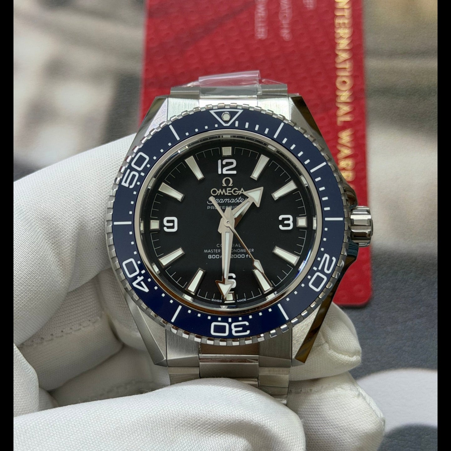 Omega Seamaster Planet Ocean 600M Black Ceramic Bezel Luxury Watch