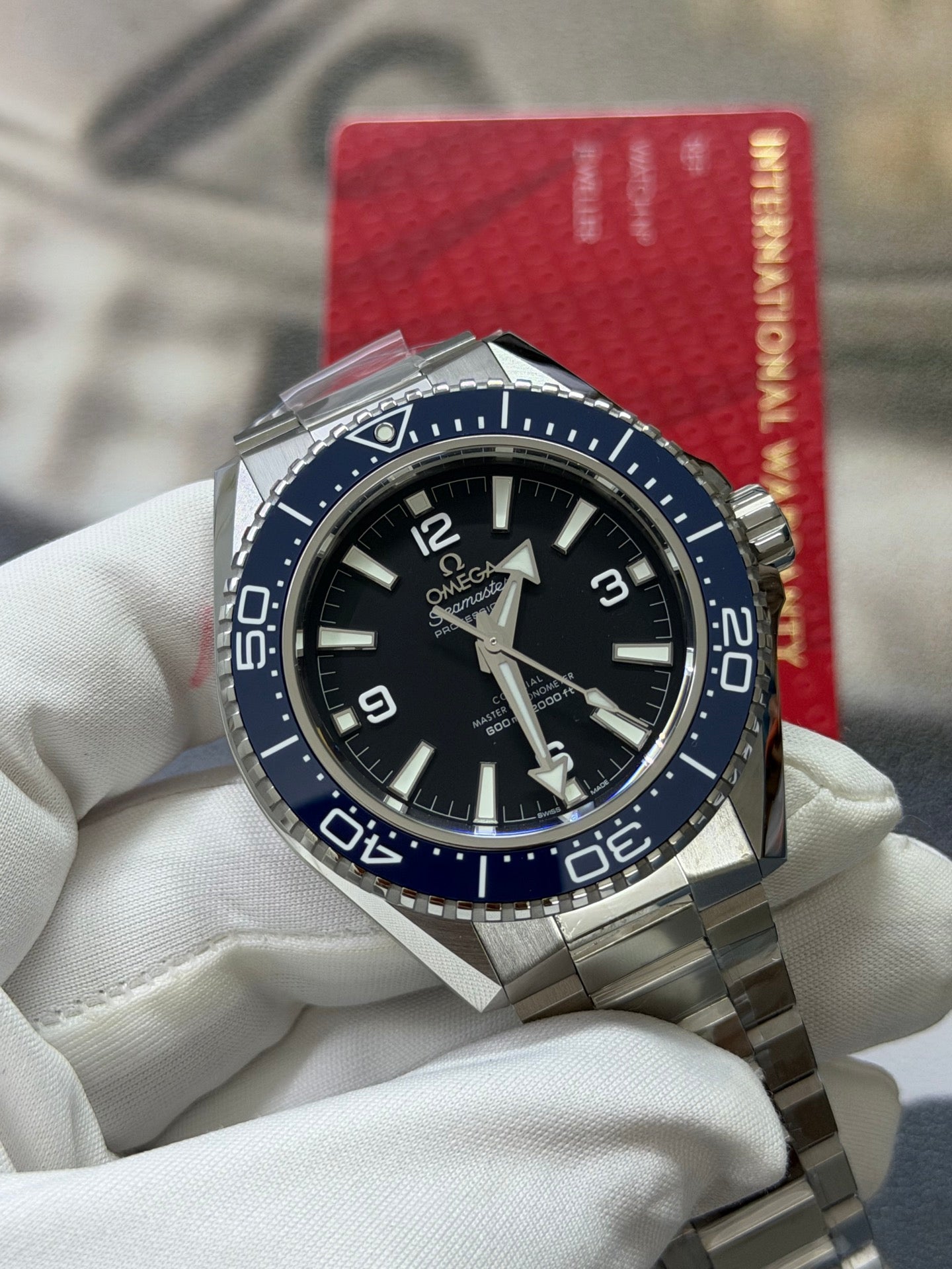 Omega Seamaster Planet Ocean 600M Black Ceramic Bezel Luxury Watch