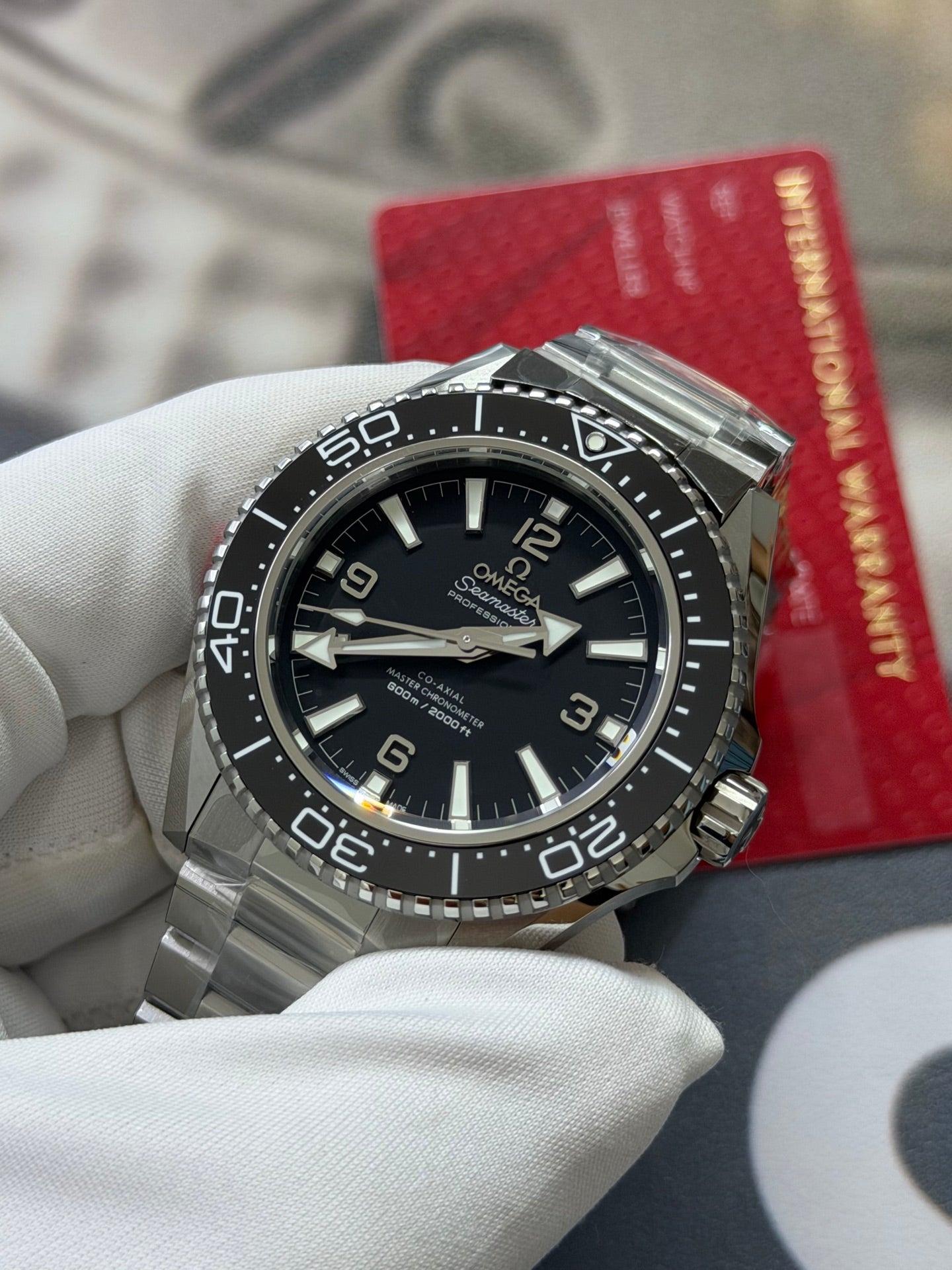 Omega Seamaster Planet Ocean 600M Black Ceramic Bezel Luxury Watch