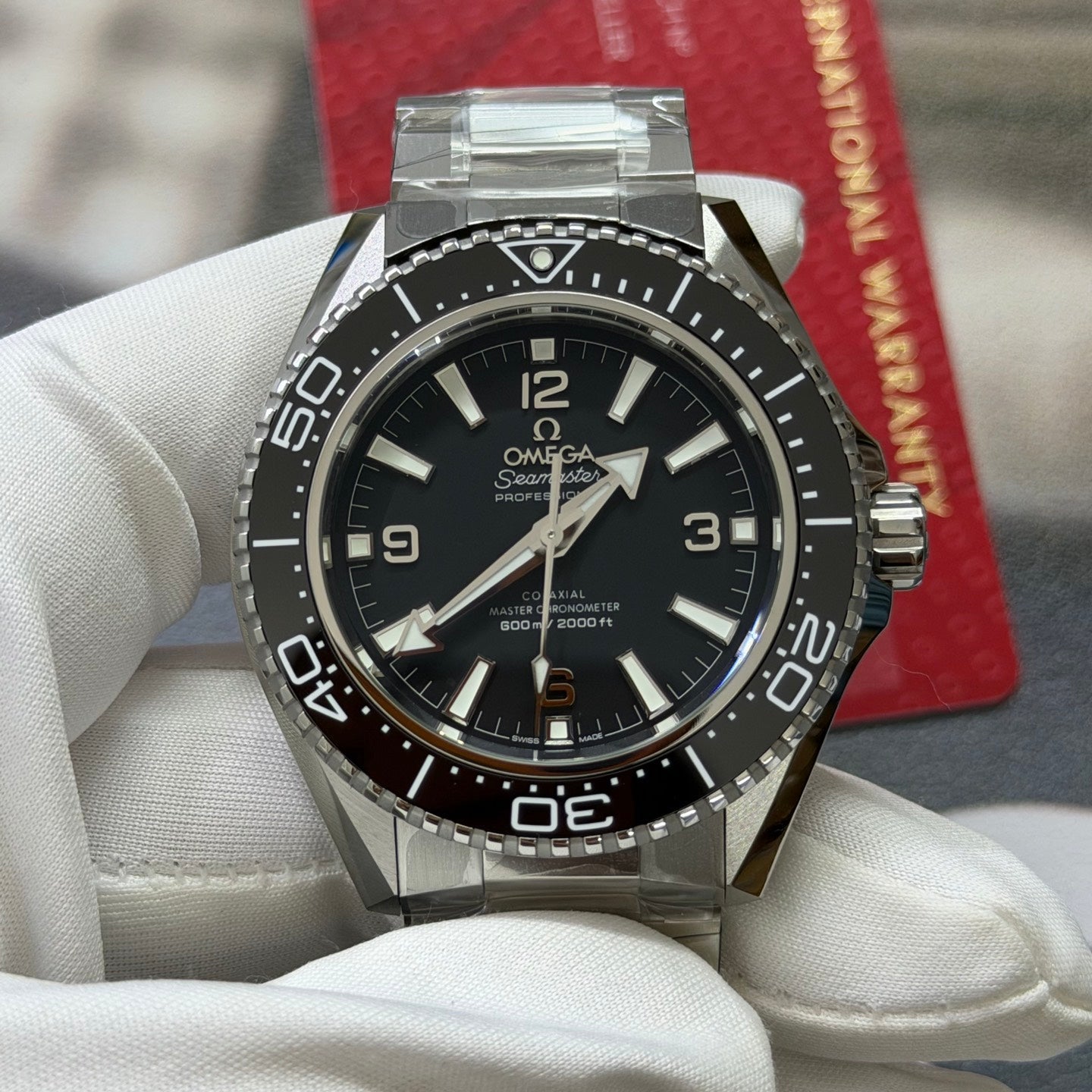 Omega Seamaster Planet Ocean 600M Black Ceramic Bezel Luxury Watch