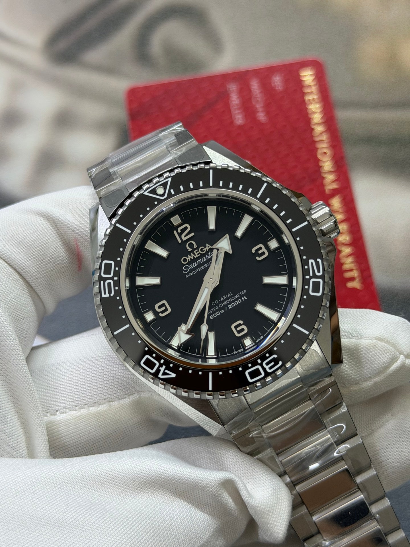 Omega Seamaster Planet Ocean 600M Black Ceramic Bezel Luxury Watch