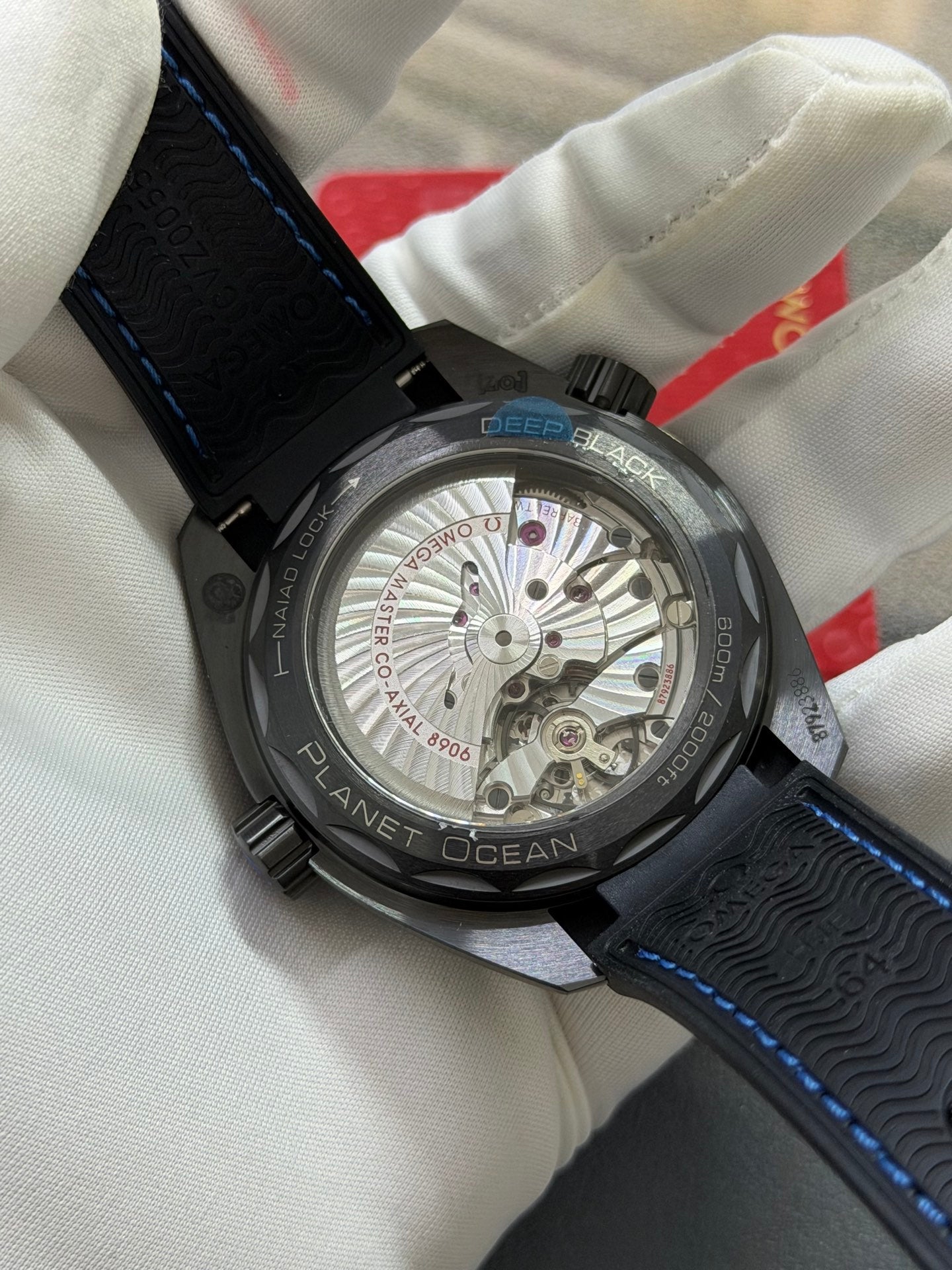 Omega Seamaster Planet Ocean Black Ceramic Blue Accent Luxury Watch