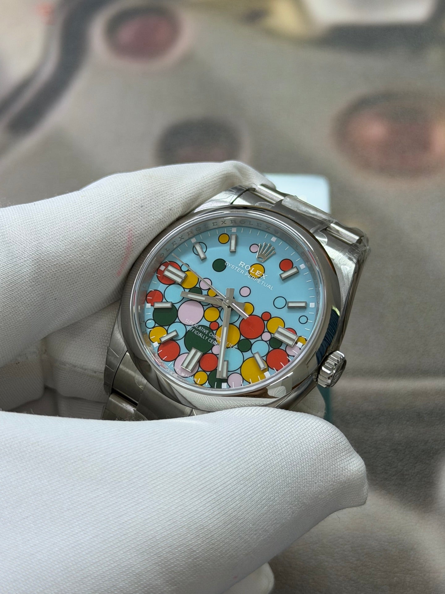 Rolex Oyster Perpetual Celebration Dial Turquoise Watch
