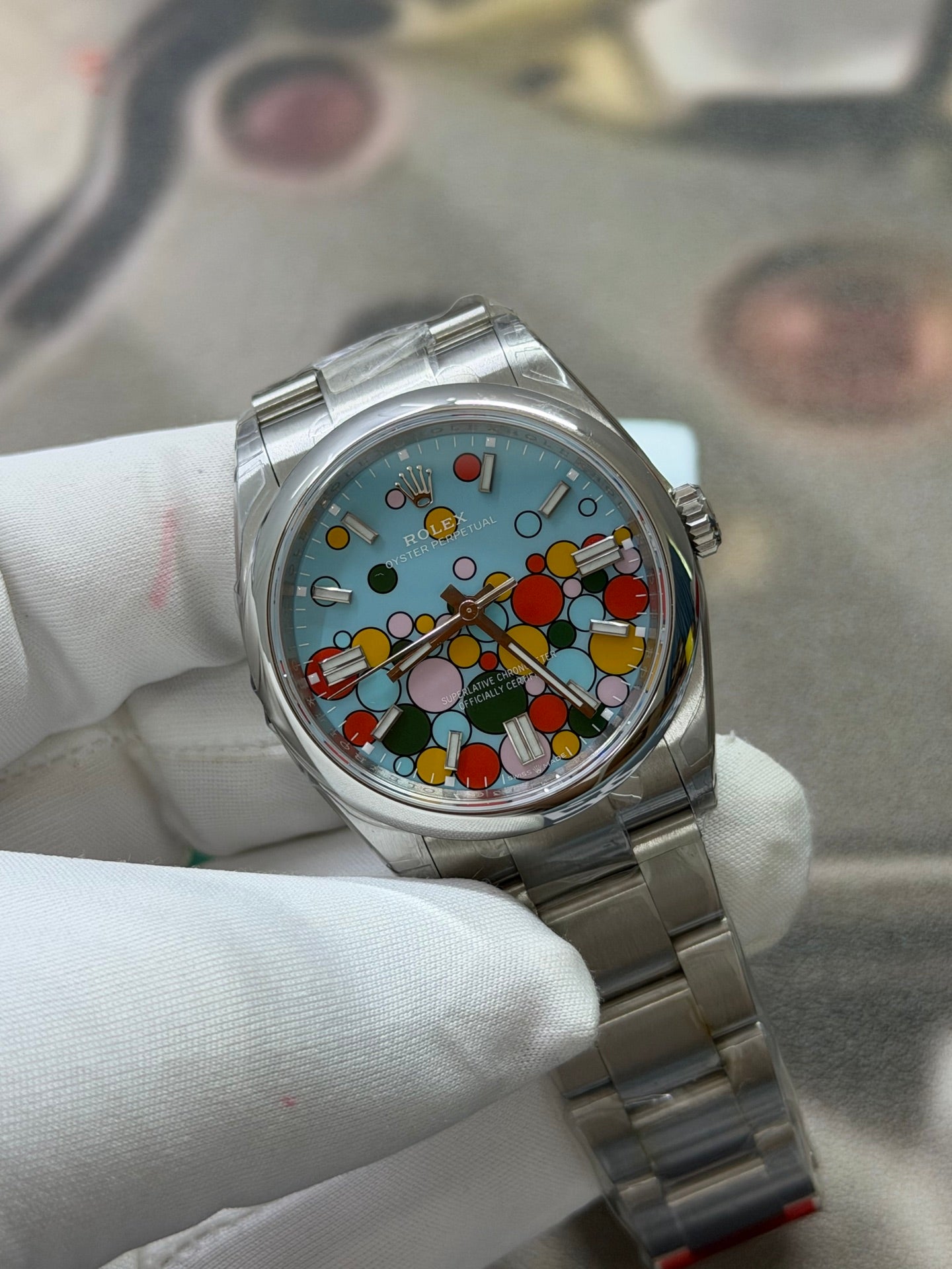 Rolex Oyster Perpetual Celebration Dial Turquoise Watch