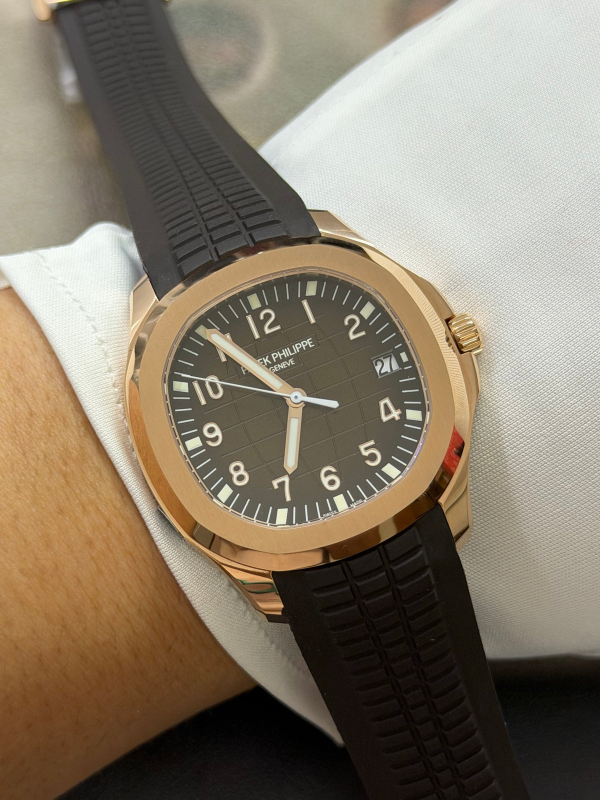 Patek Philippe Aquanaut 5167R-001 Rose Gold Watch with Chocolate Brown Dial