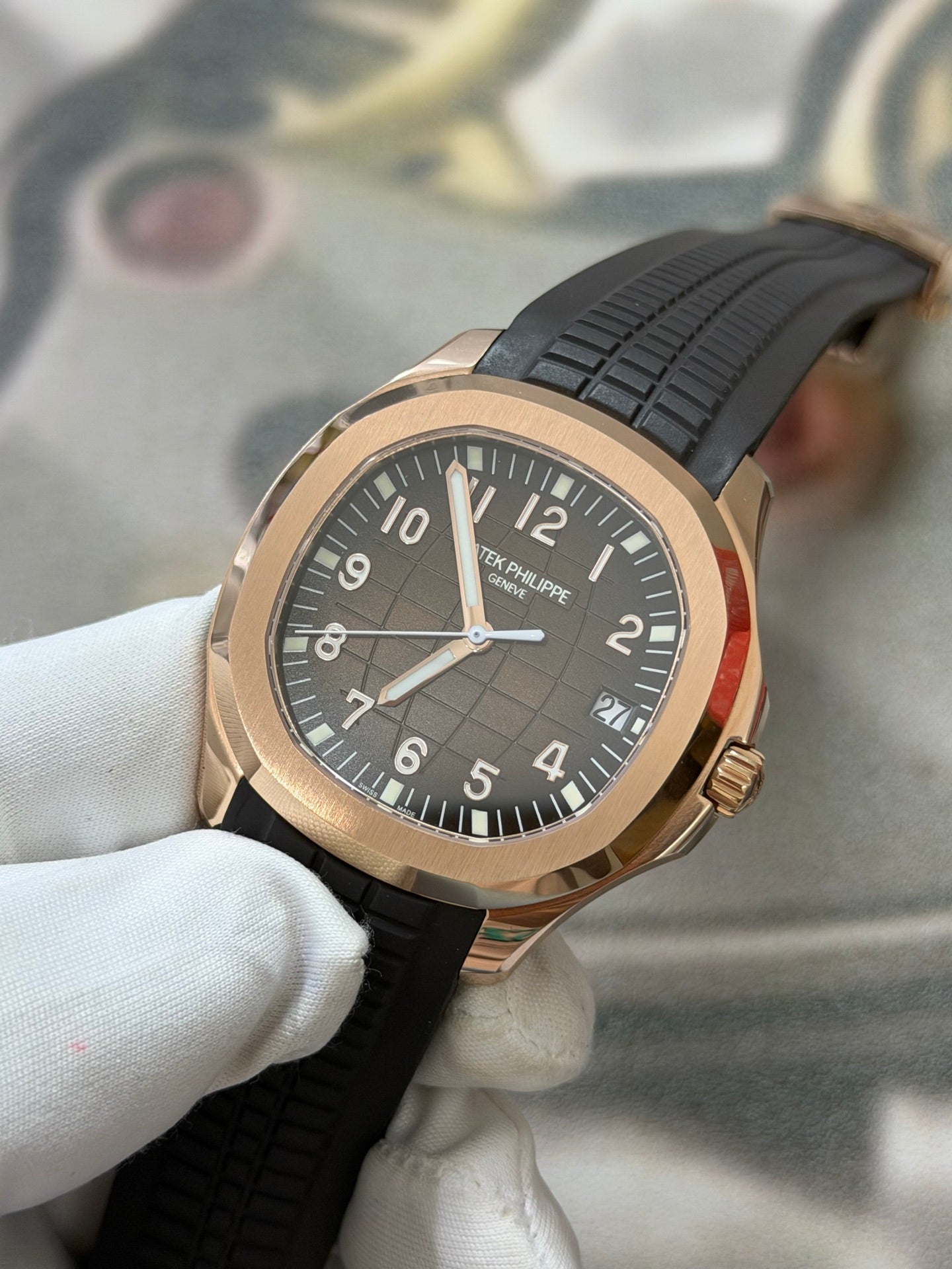 Patek Philippe Aquanaut 5167R-001 Rose Gold Watch with Chocolate Brown Dial