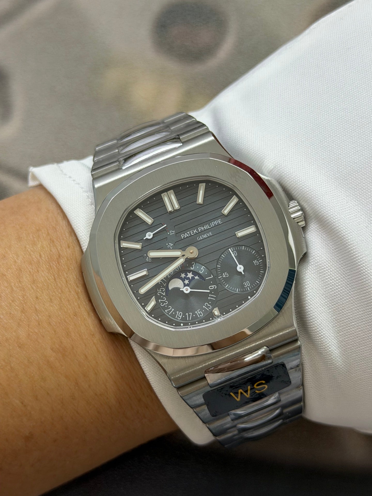 Patek Philippe Nautilus Moon Phase 5712/1A Blue Dial Stainless Steel Watch