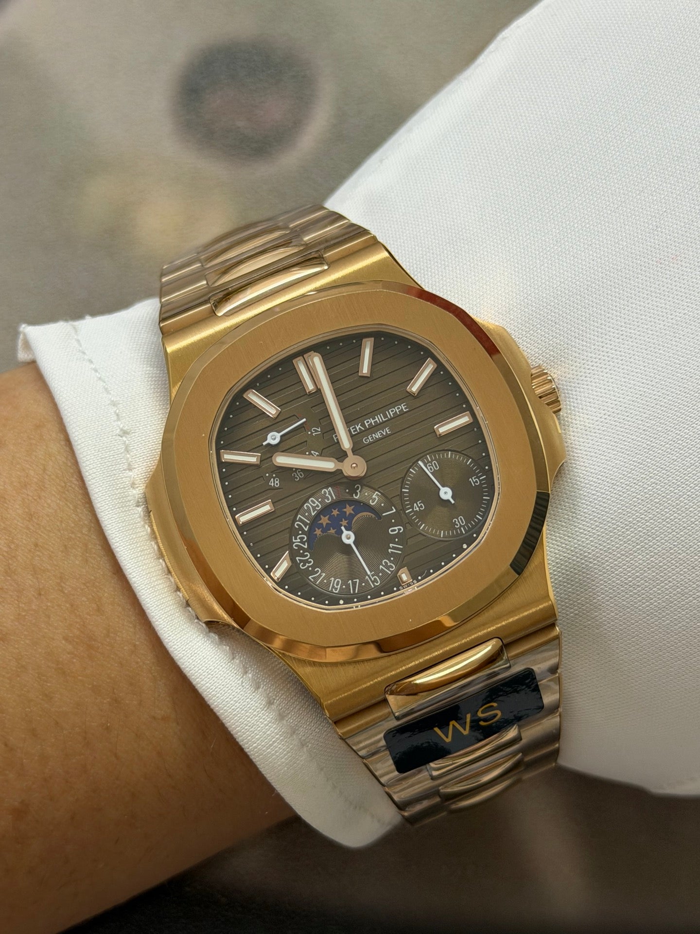 Patek Philippe Nautilus 5712/1R-001 Rose Gold Brown Dial Watch
