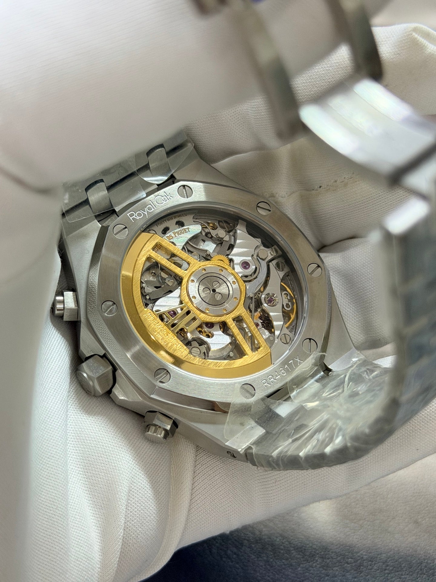 Audemars Piguet Royal Oak Chronograph 41mm Blue Sapphire Bezel & Grande Tapisserie Dial