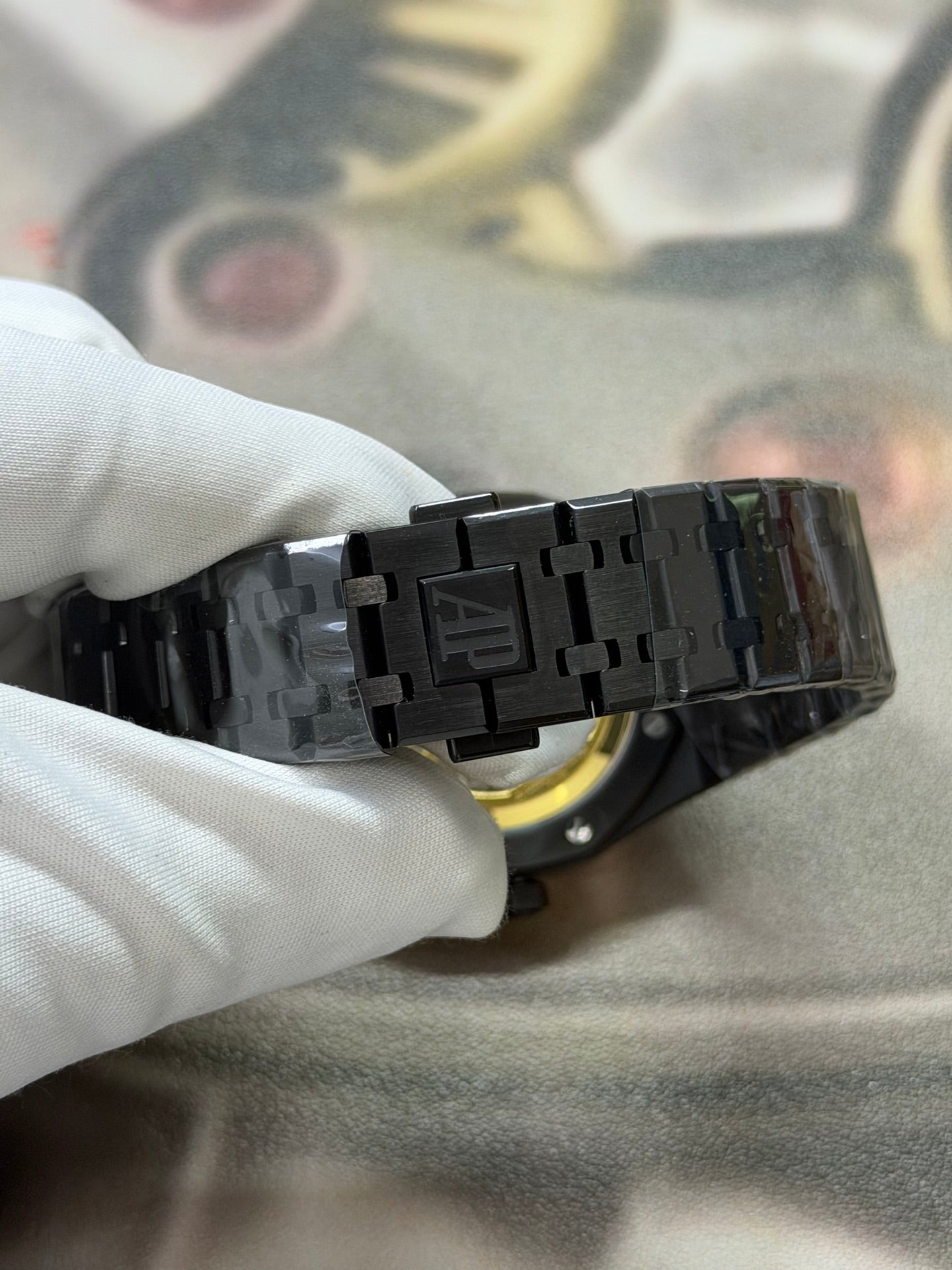 Audemars Piguet Royal Oak Black Ceramic Watch with Mother-of-Pearl Dial