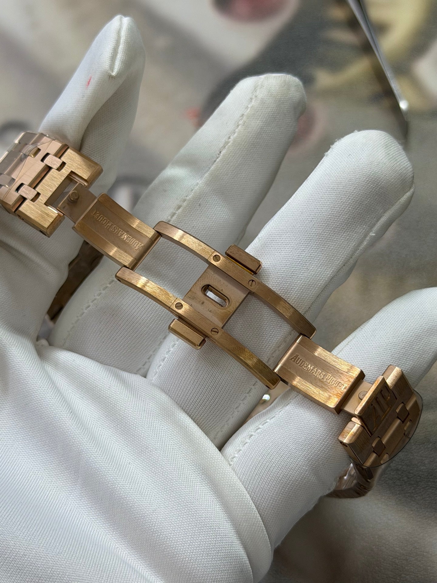 Audemars Piguet Royal Oak 18K Rose Gold Watch with Matching Bracelet