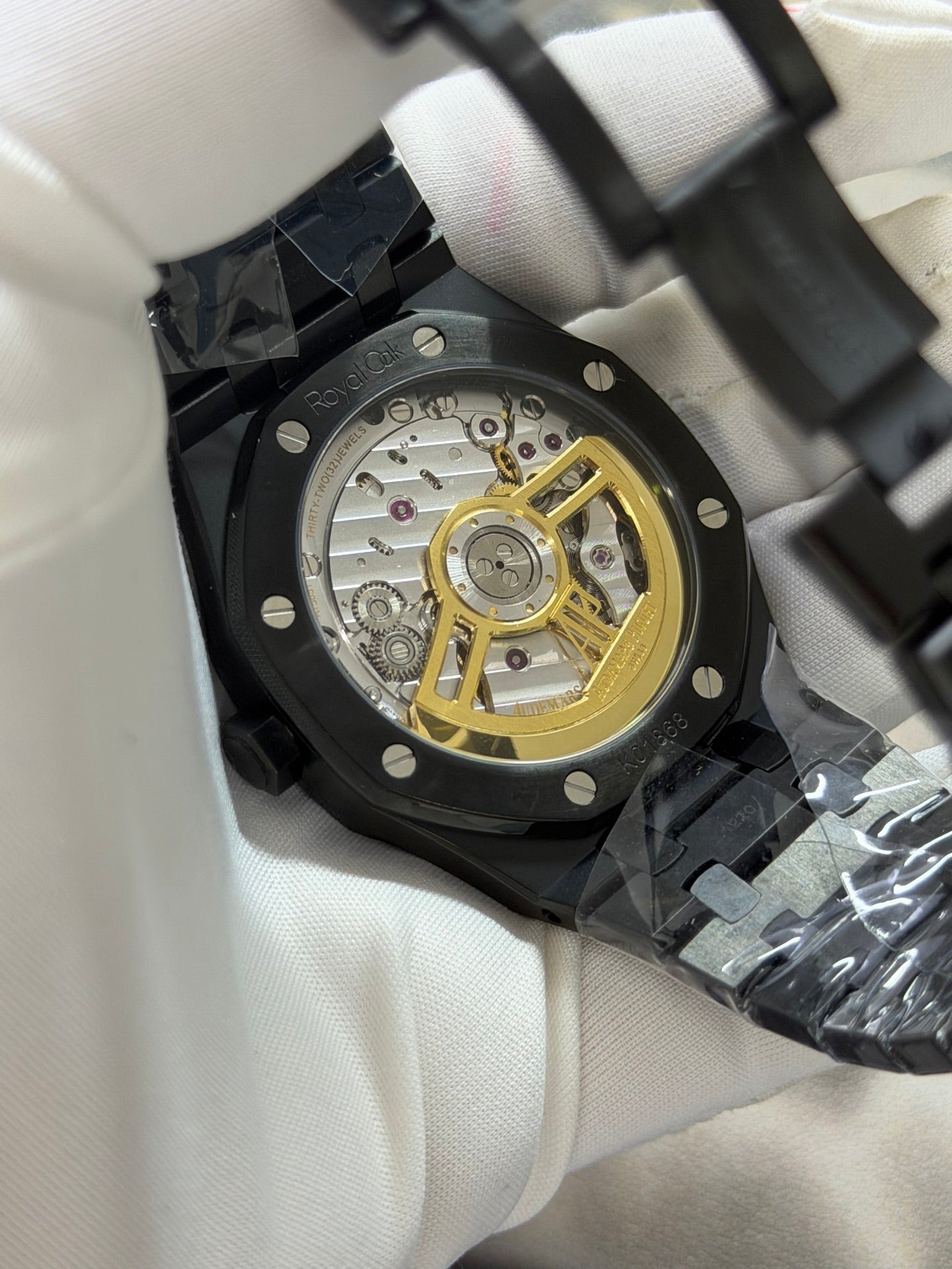 Audemars Piguet Royal Oak Black Ceramic Watch with Mother-of-Pearl Dial