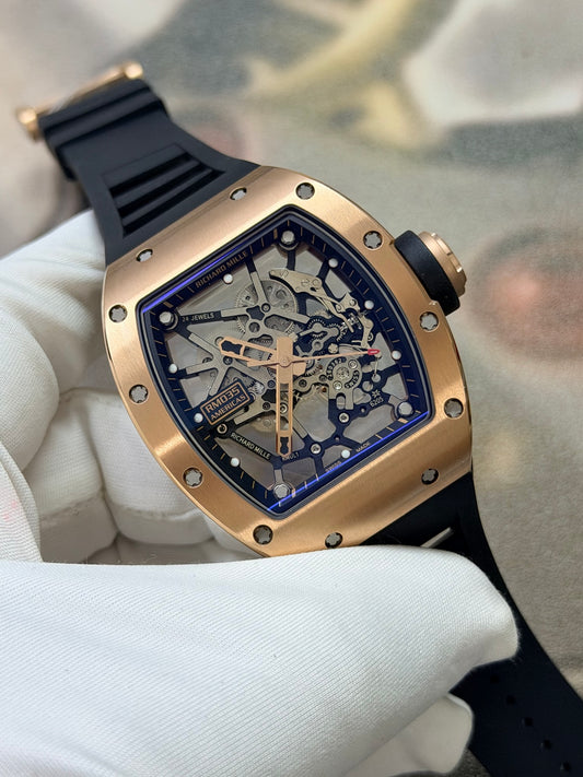 Richard Mille RM 035 Americas Rose Gold Skeleton Dial Luxury Watch