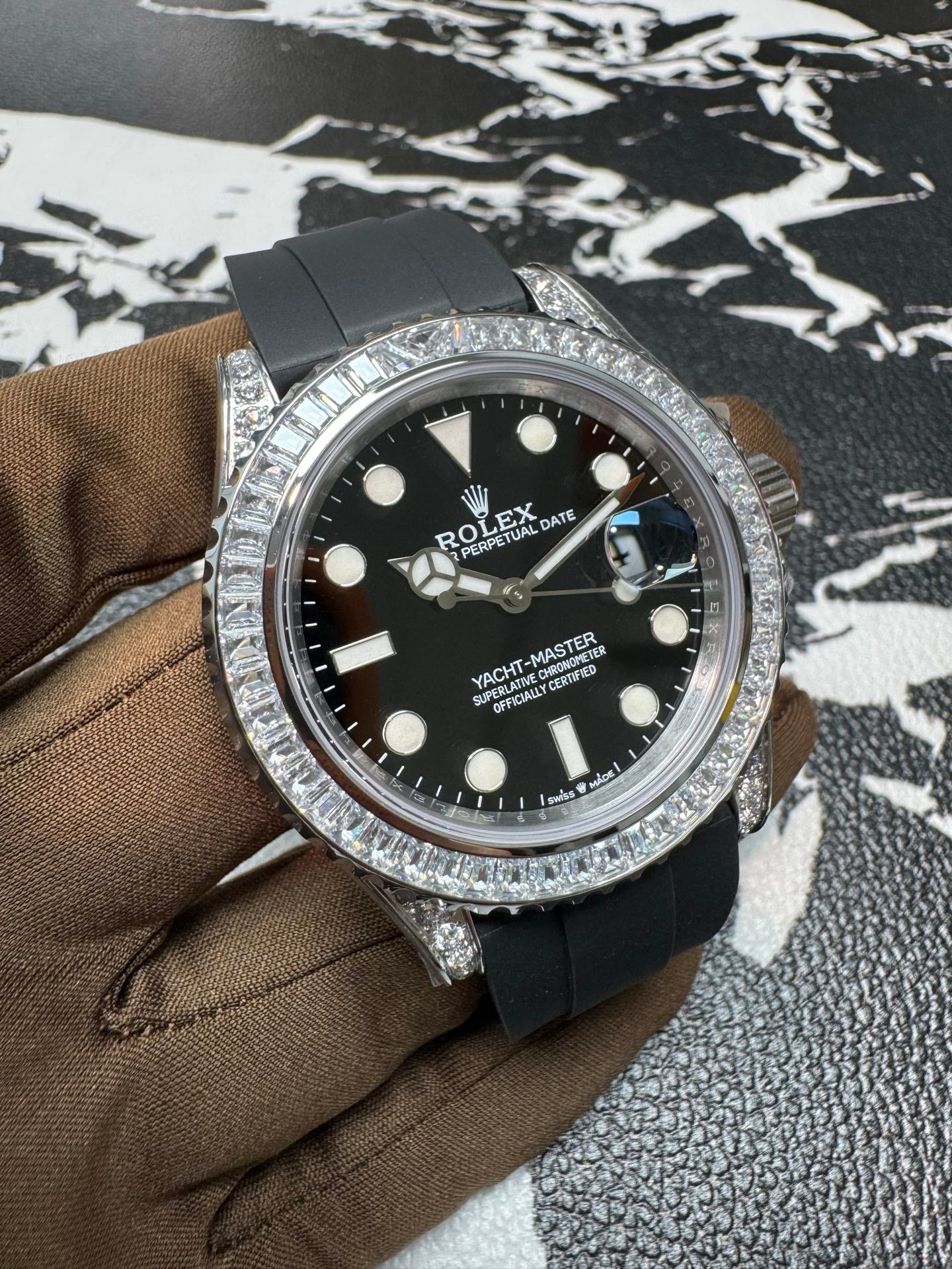 Rolex Yacht-Master 42 Ref. 226679TBR 18K White Gold with Factory Diamond Bezel