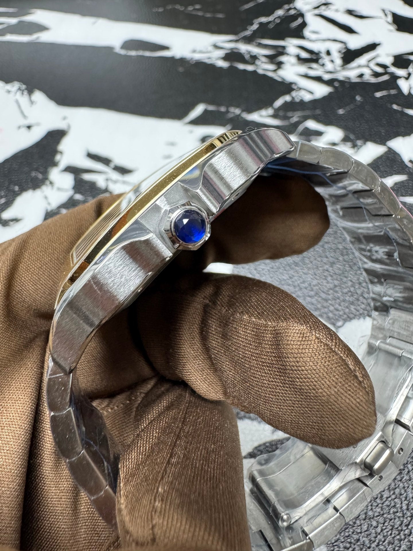Cartier Santos de Cartier Large Model Two-Tone Stainless Steel & Yellow Gold Watch