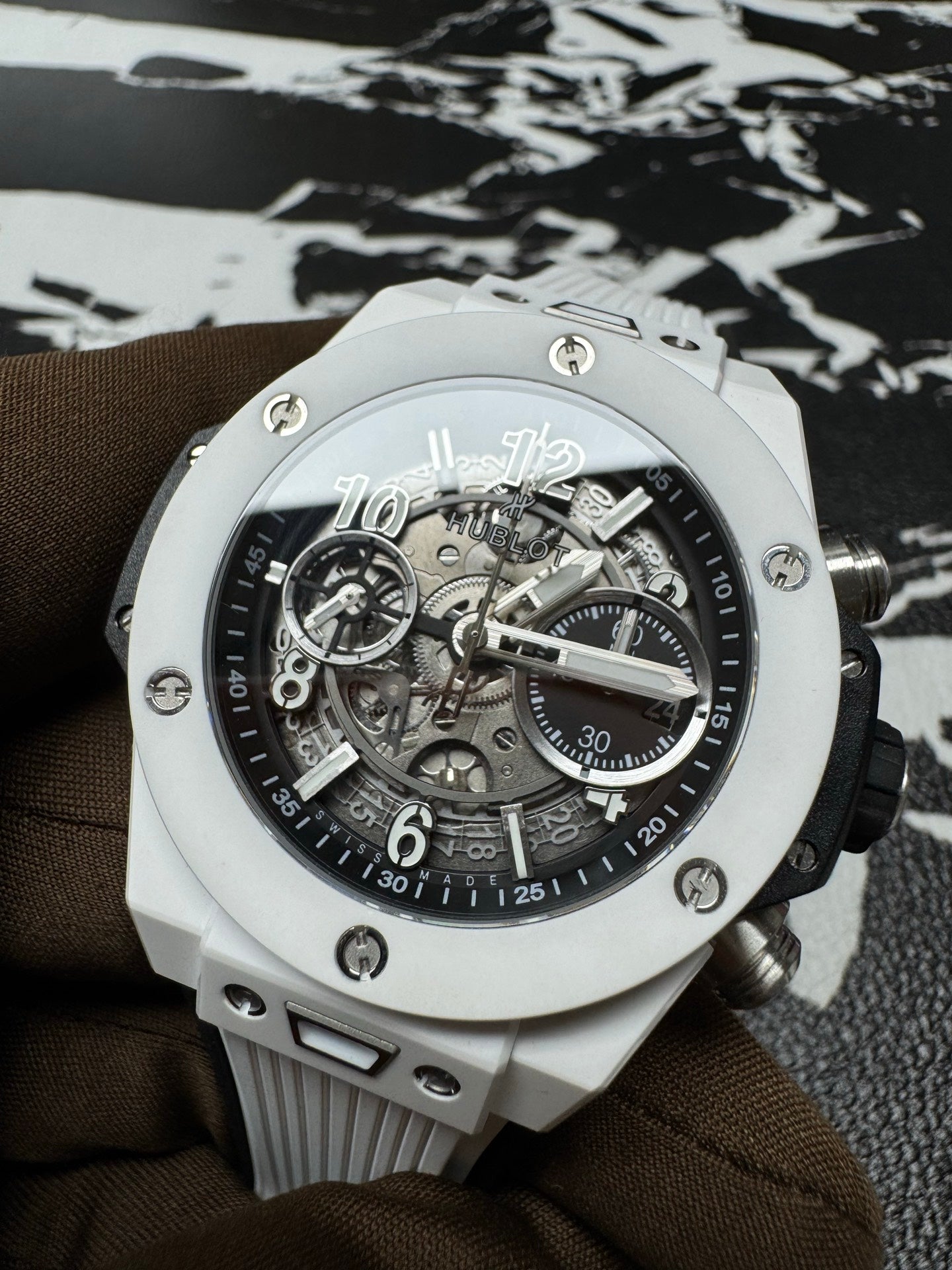 Hublot Big Bang Unico White Ceramic 42mm Skeleton Dial Watch
