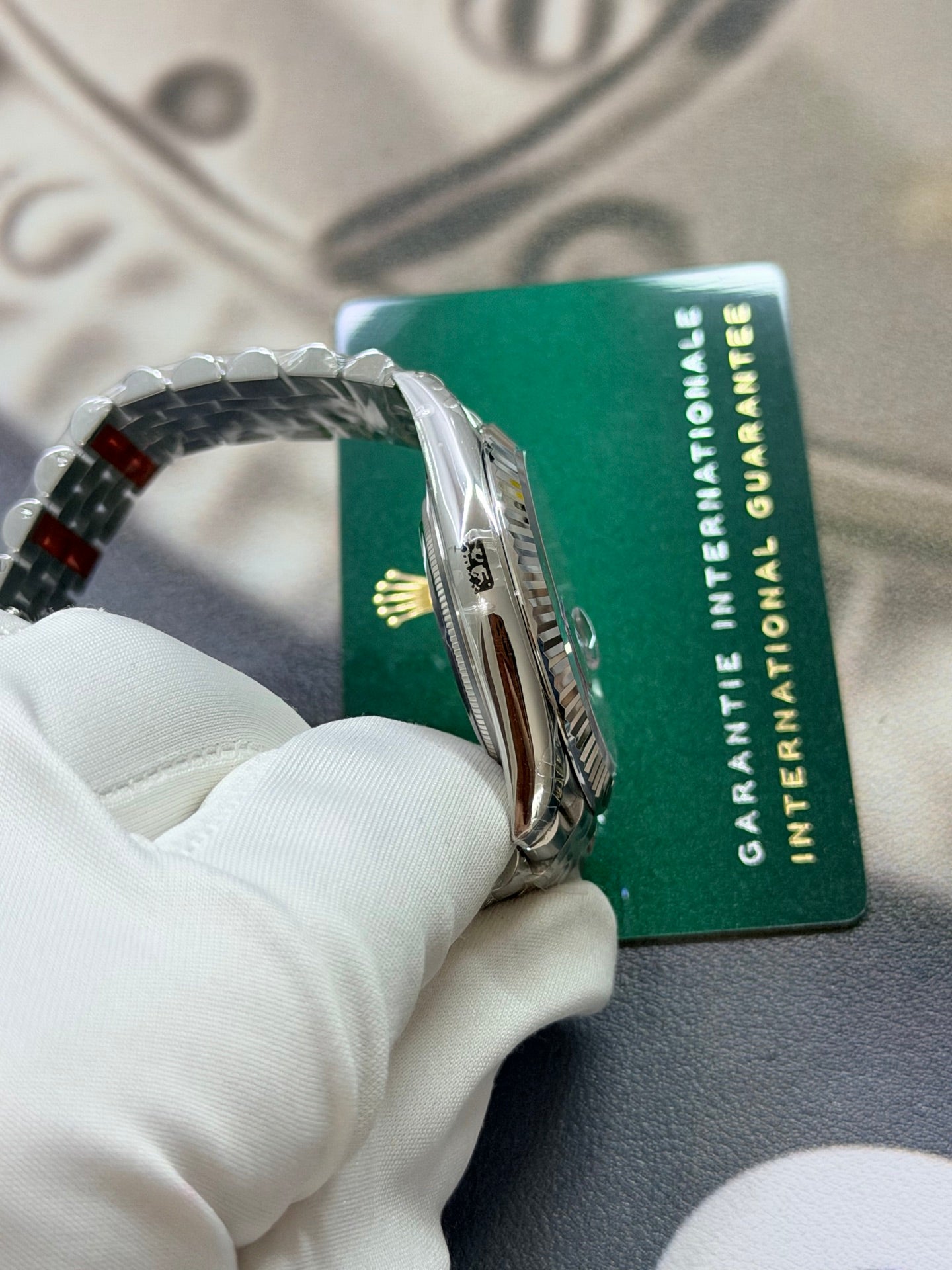 Rolex Datejust Slate Dial Diamond Hour Markers with Fluted Bezel Luxury Watch