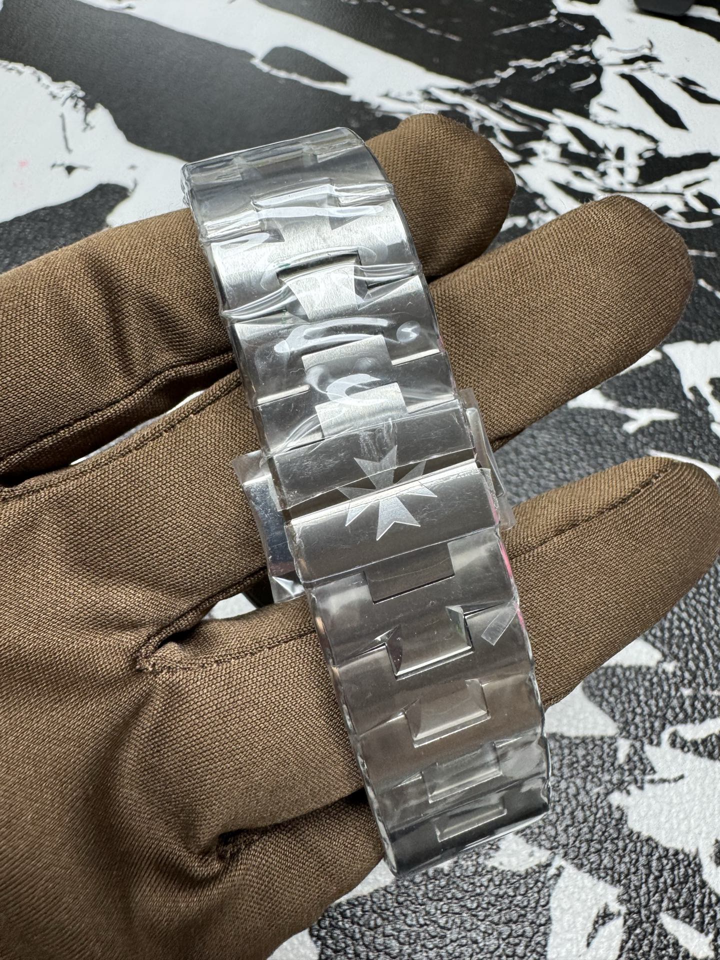 Vacheron Constantin Overseas Stainless Steel Watch with Black Guilloché Dial