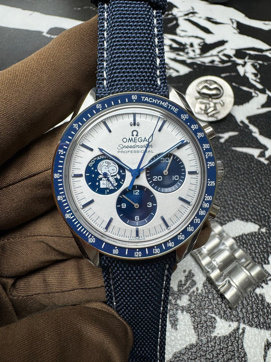 Omega Speedmaster Silver Snoopy Award 50th Anniversary Stainless Steel Watch