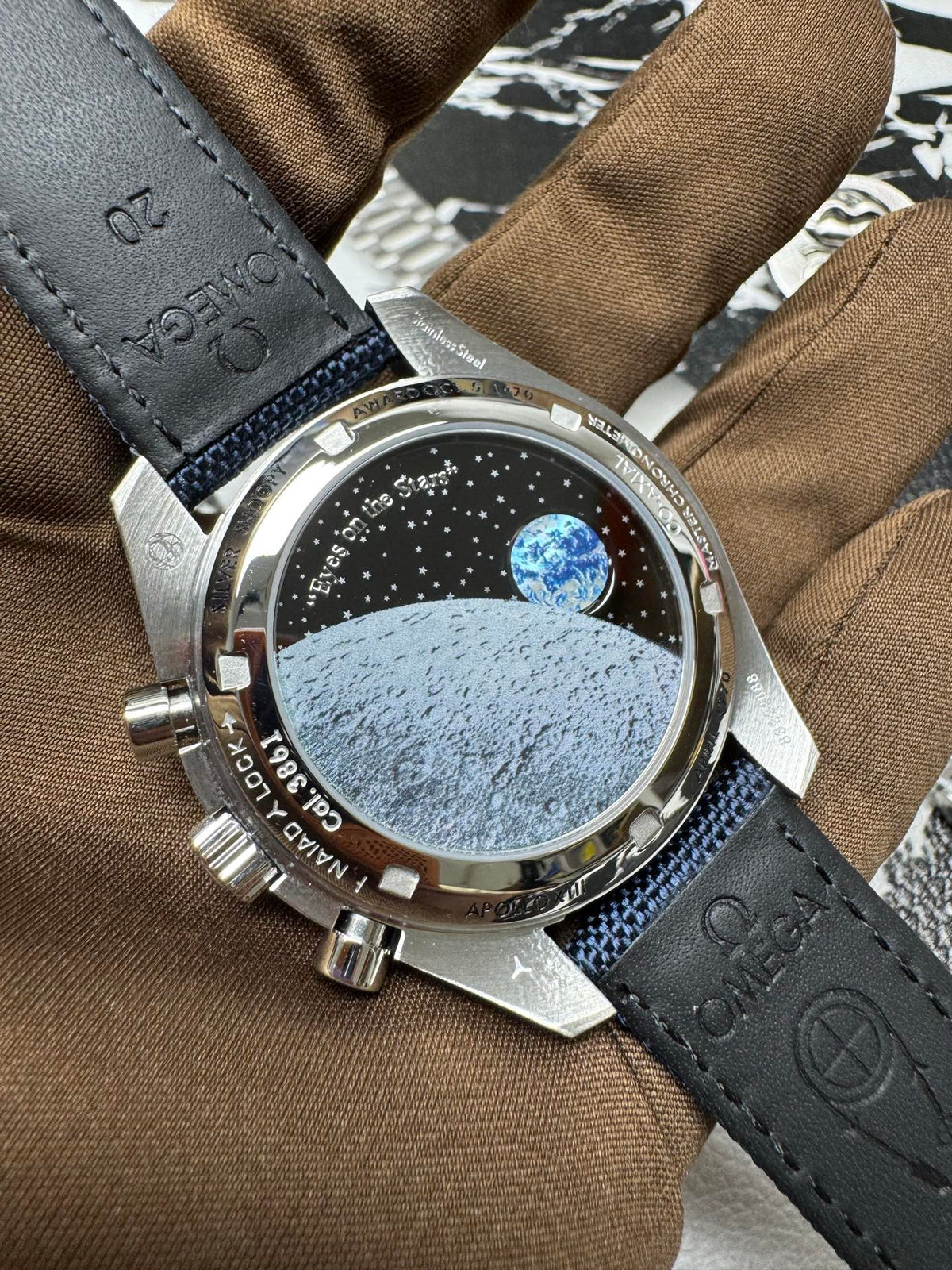 Omega Speedmaster Silver Snoopy Award 50th Anniversary Stainless Steel Watch