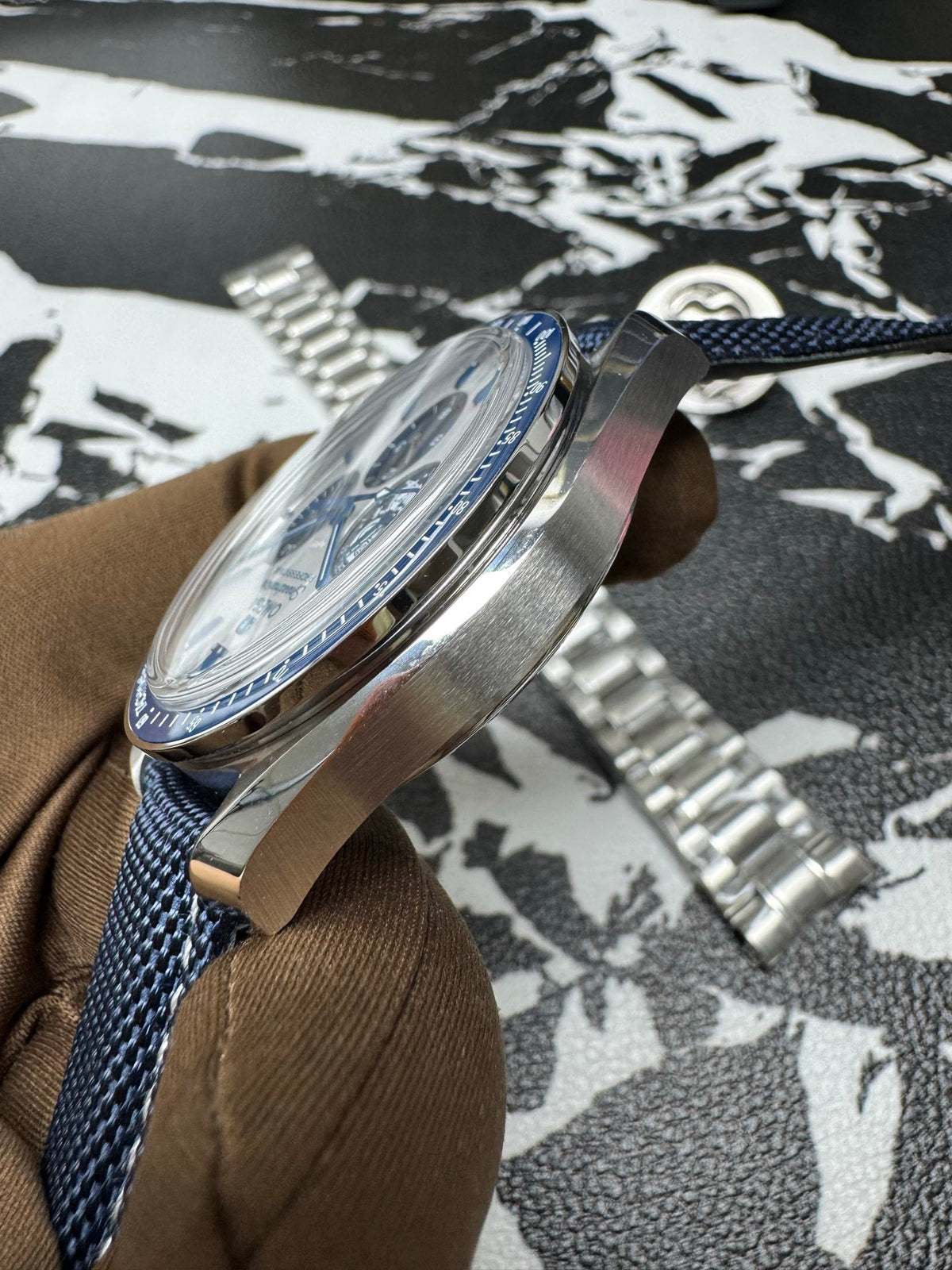 Omega Speedmaster Silver Snoopy Award 50th Anniversary Stainless Steel Watch