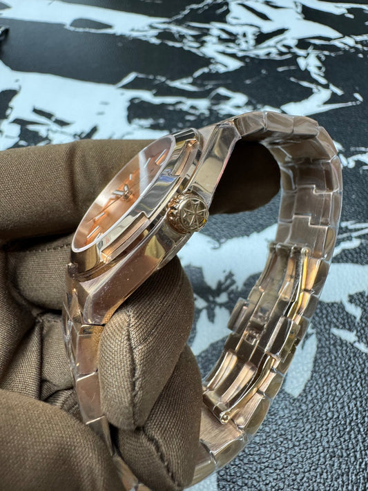 Vacheron Constantin Overseas Self-Winding 18K Pink Gold Watch with Golden-Lacquered Dial