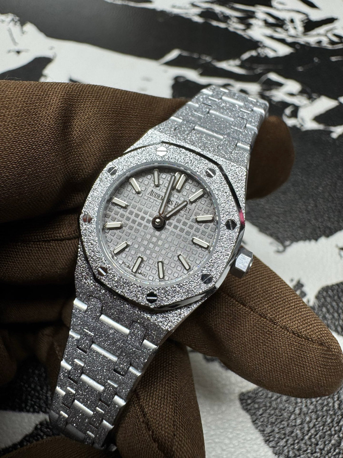 Audemars Piguet Royal Oak Mini Frosted White Gold 23mm Quartz Watch